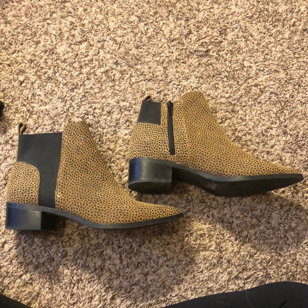 Leopard print booties